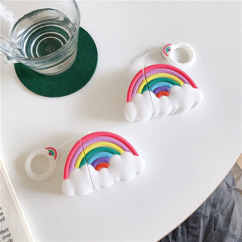 Rainbow Cloud Headphone Protective Case Silicone - Zambeel