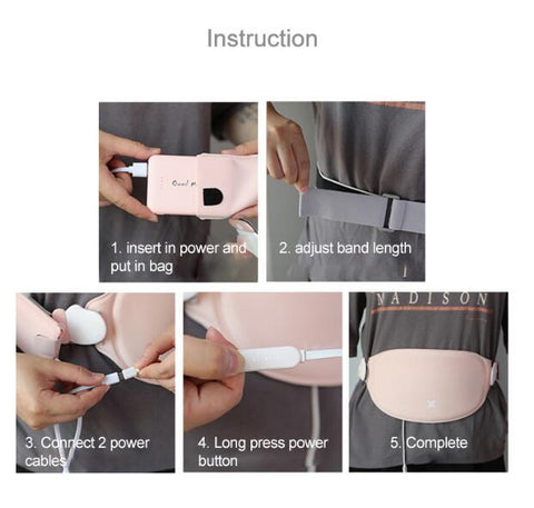 Rechargeable Relaxation Menstrual Pain Patch Relieving Massage Belt - Zambeel