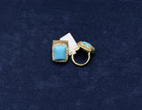 Rectangular Crystal Statement Ring - Zambeel