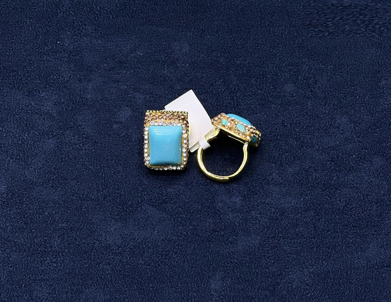 Rectangular Crystal Statement Ring - Zambeel