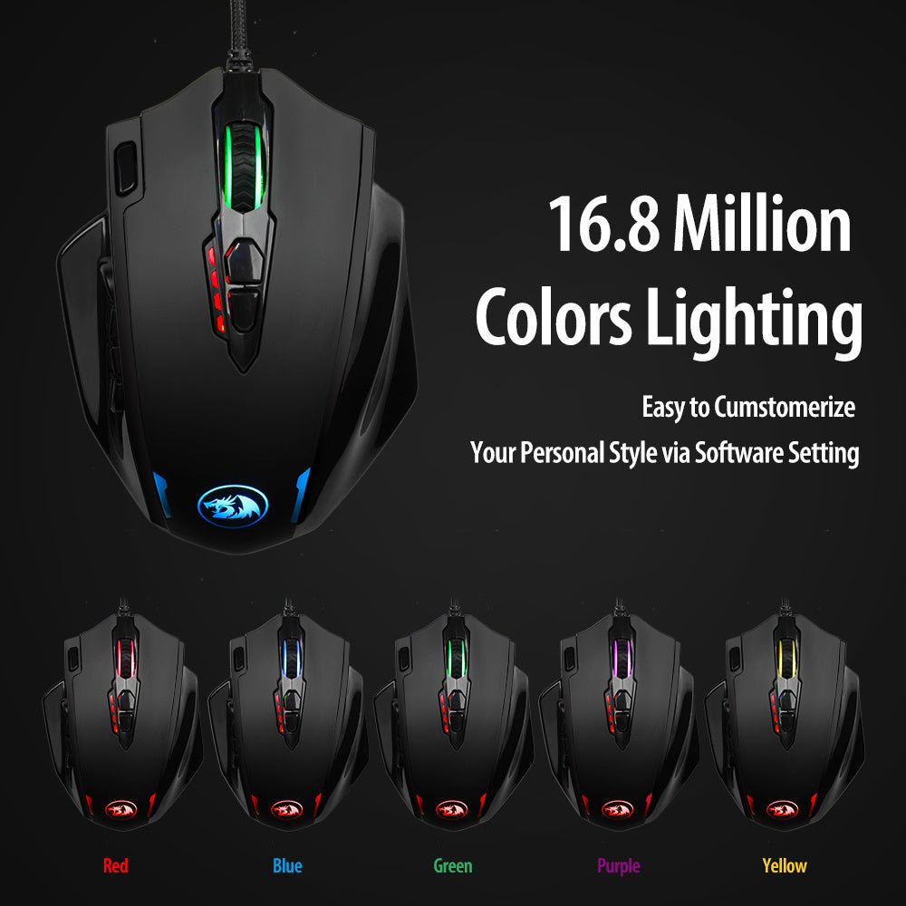Red Dragon M908 One - Hander Macro Defines Mouse - Zambeel