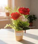 Red Rose Flower Pot - Zambeel