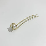 Refined Grace Pearl Metal Hairpin Bun Updo Decoration - Zambeel