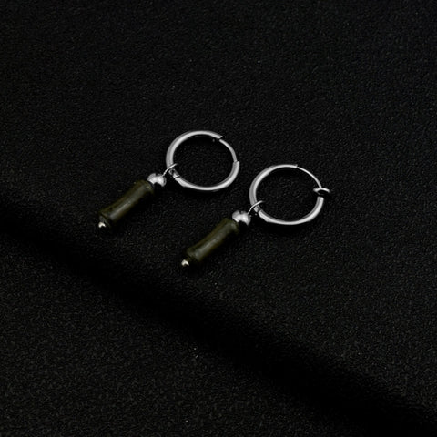 Retro Long Bamboo Pearl Earrings - Zambeel