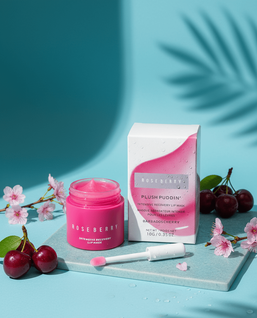 Rose Berry - Plush Puddin Intensive Recovery Lip Mask - Zambeel