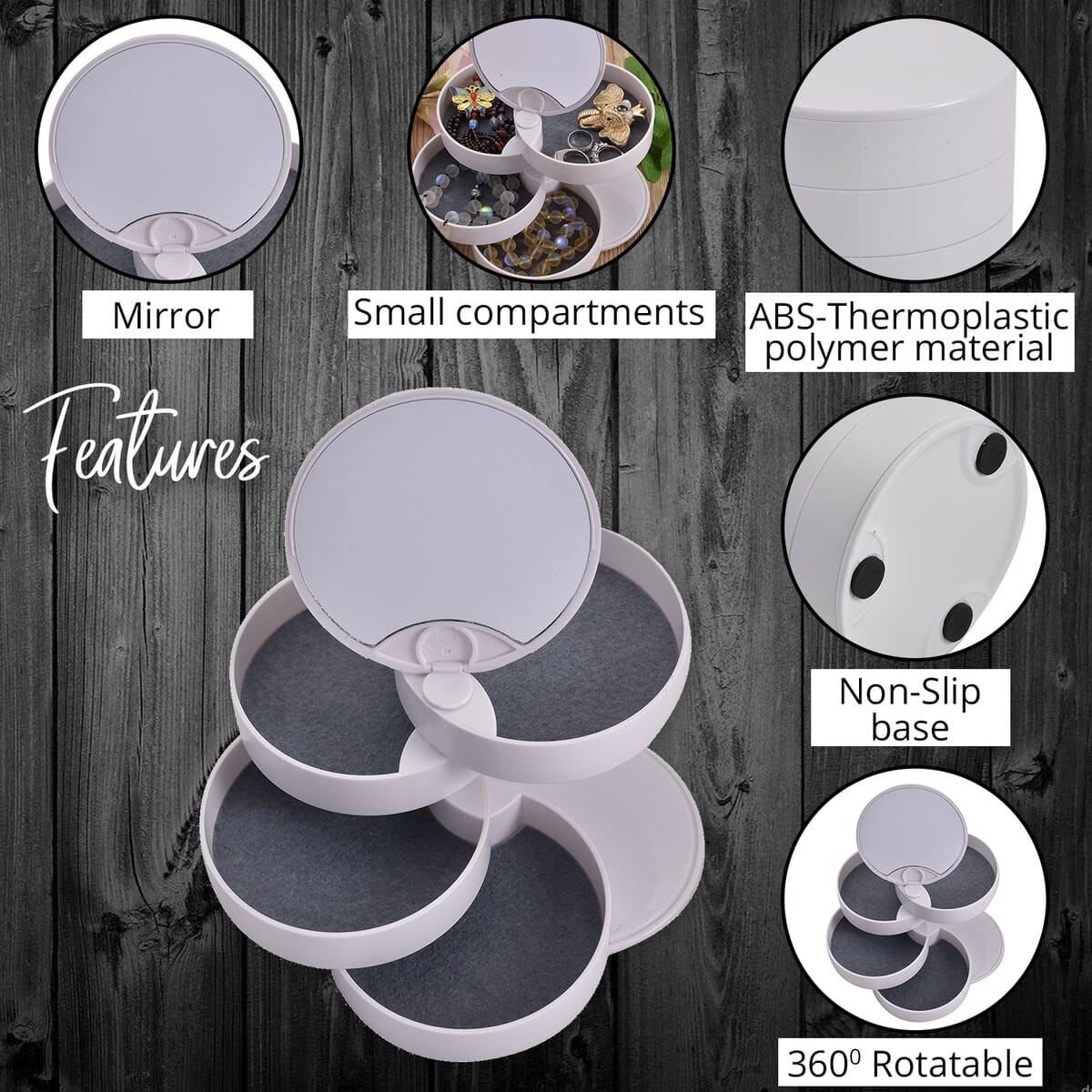 Rotating Jewelry Storage Box - Zambeel