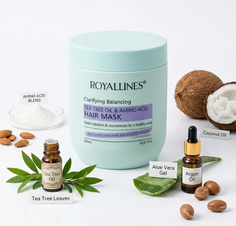 Royallines - Clarifying Balancing Tea Tree Oil & Amino Acid Hair Mask - Zambeel
