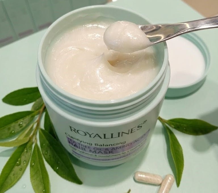 Royallines - Clarifying Balancing Tea Tree Oil & Amino Acid Hair Mask - Zambeel