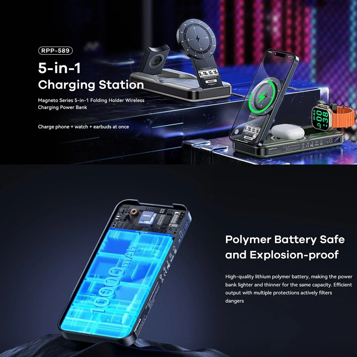 REMAX - Multi-Function Wireless Power Bank