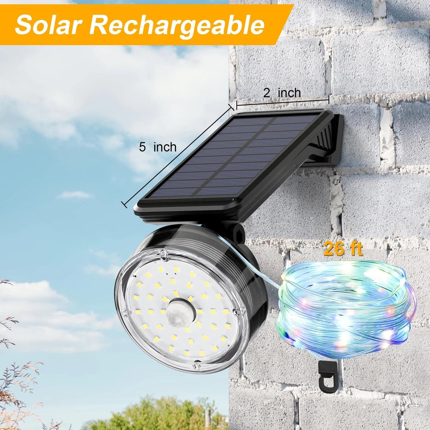 Solar Motion Sensor Induction Wall Lamp