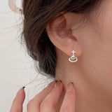 S925 Sterling Silver Planet Saturn Ear Clip Earrings - Zambeel