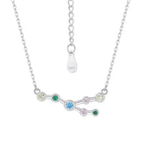 S925 Sterling Silver Twelve Constellation Zircon Necklace For Women - Zambeel