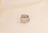 S999 Silver Fashion Simple Geometric Three - Ring Ear Clip - Zambeel