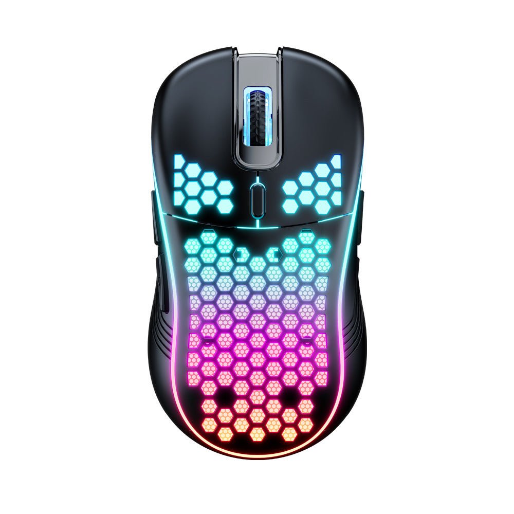 SA - 1 Dual Mode Honeycomb Shell RGB Wireless Bluetooth Computer Gaming Mouse - Zambeel