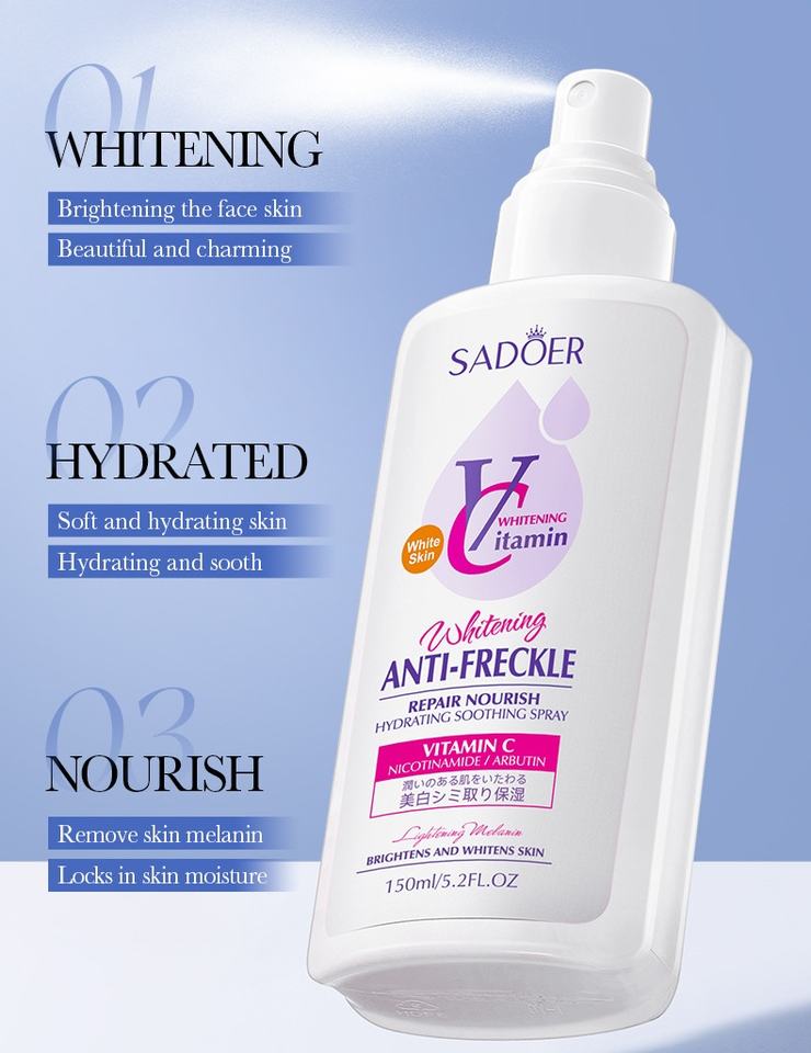 SADOER - 377 VC Whitening Anti - Freckle Repair Nourish Hydrating Soothing Spray - Zambeel