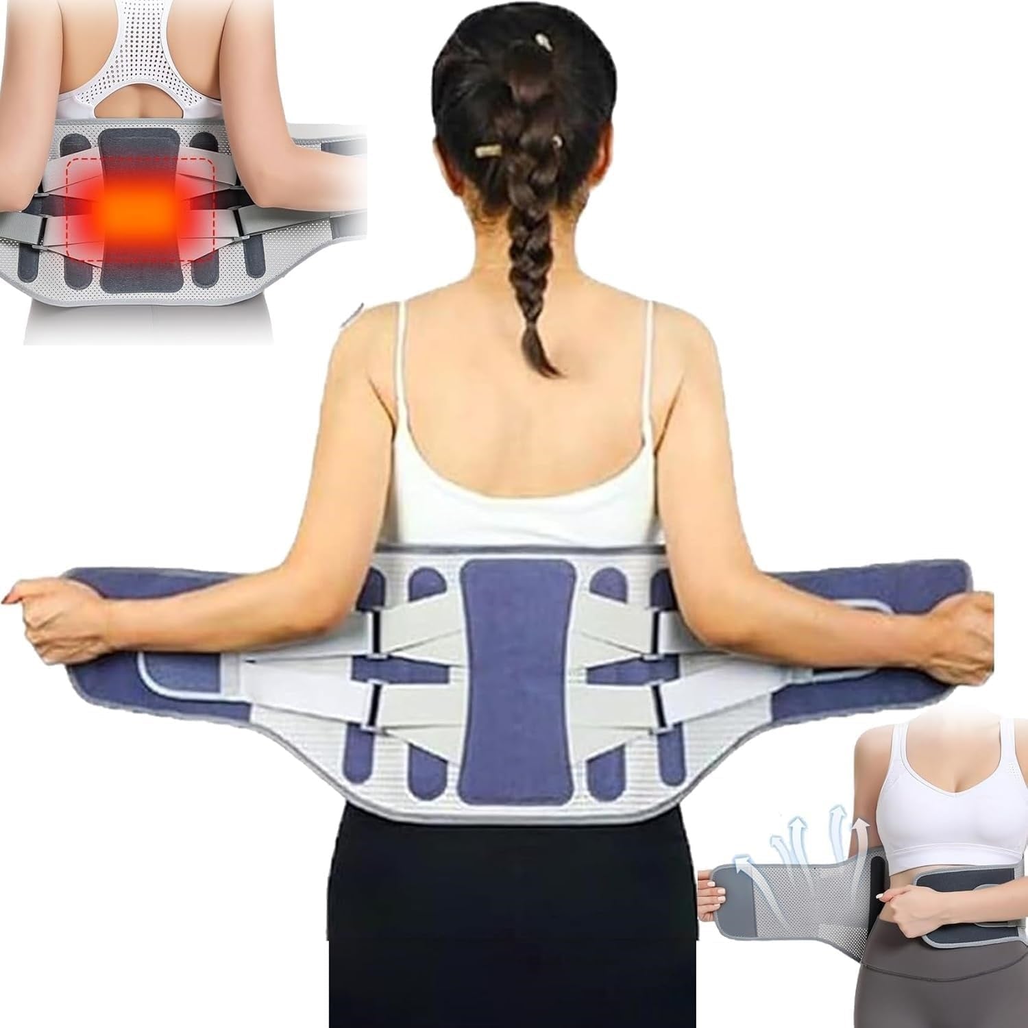 Self - Heating Wide Waist Support Belt - Zambeel