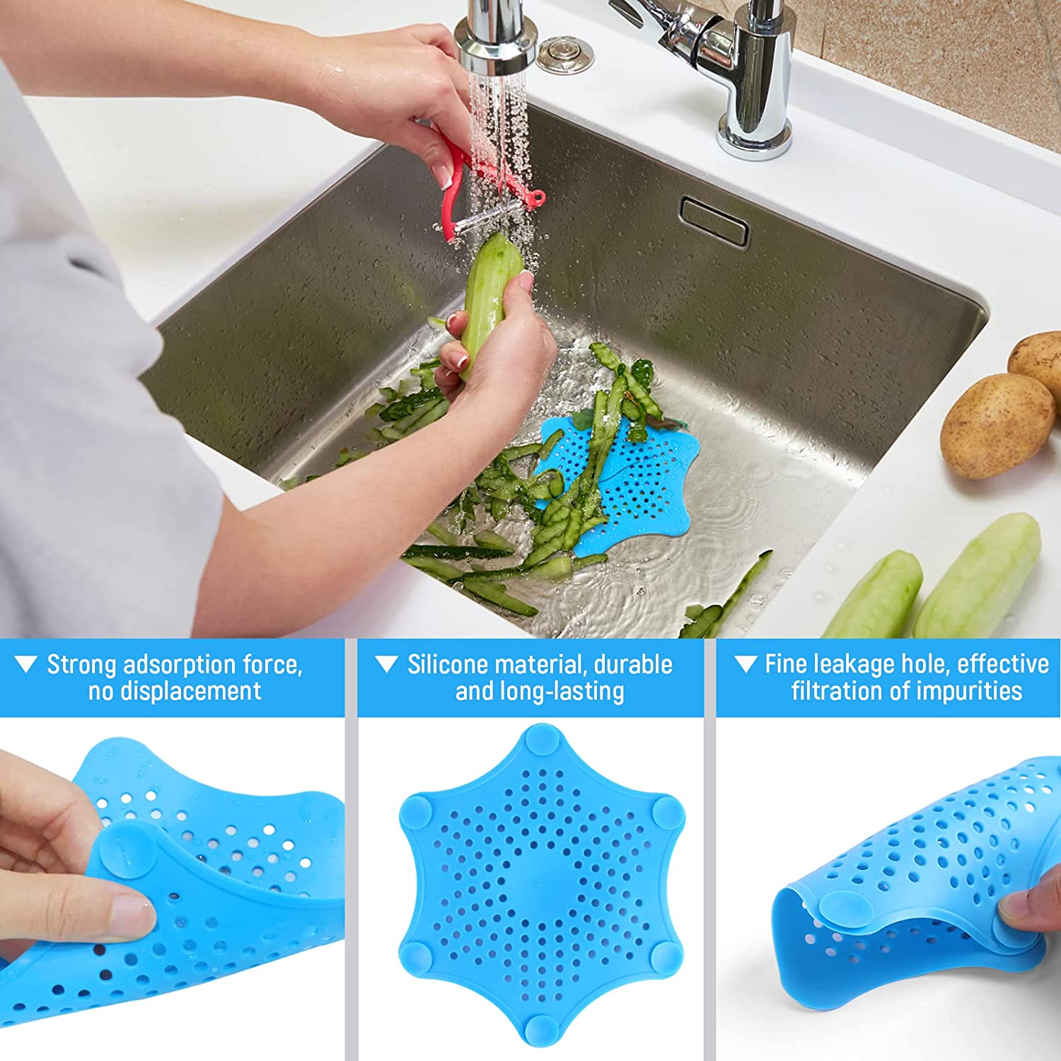 Silicone Starfish Drain Filter - Zambeel