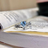 Silver Heart Zircon Open - End Light - Luxury Ring With A High - End Touch - Zambeel