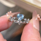 Silver Heart Zircon Open - End Light - Luxury Ring With A High - End Touch - Zambeel