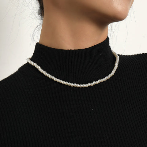 Simple Graceful Bright Pearl Necklace Women - Zambeel