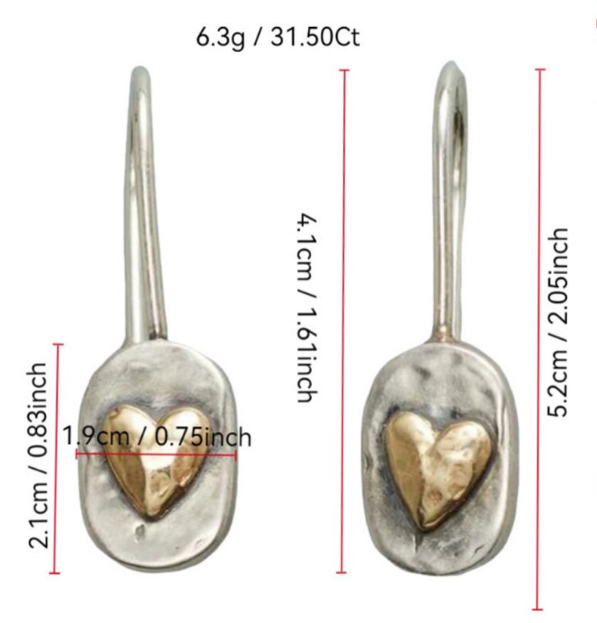 Simple Romantic Love Geometric Shape Earrings - Zambeel