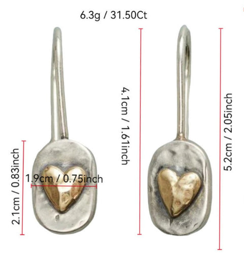 Simple Romantic Love Geometric Shape Earrings - Zambeel