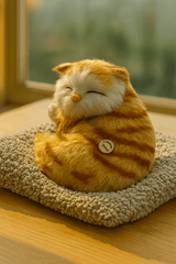 Sleeping Cat Plush Toy with Sound - Zambeel