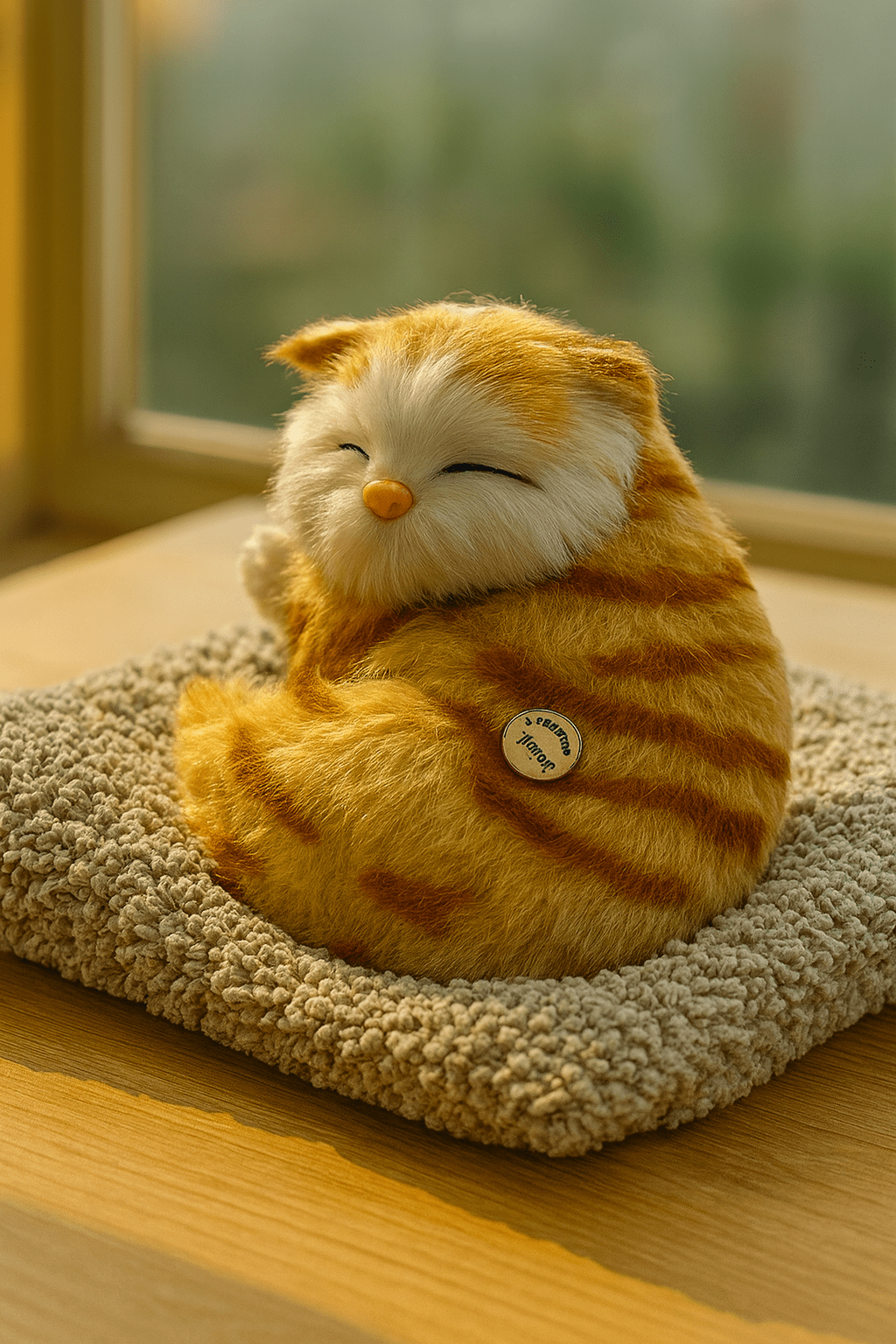 Sleeping Cat Plush Toy with Sound - Zambeel