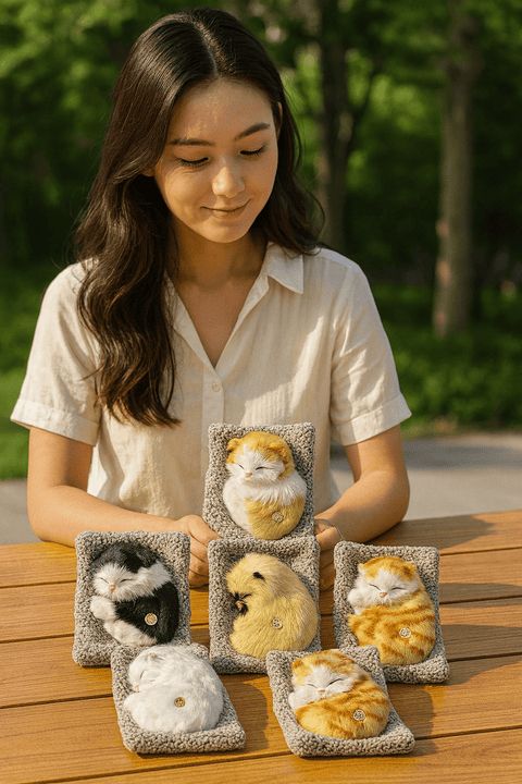 Sleeping Cat Plush Toy with Sound - Zambeel
