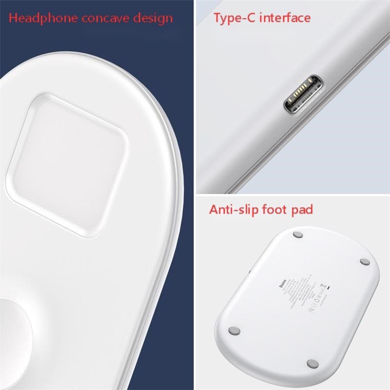 Smart Three - in - one Wireless Charger Mobile Desktop Charger - Zambeel