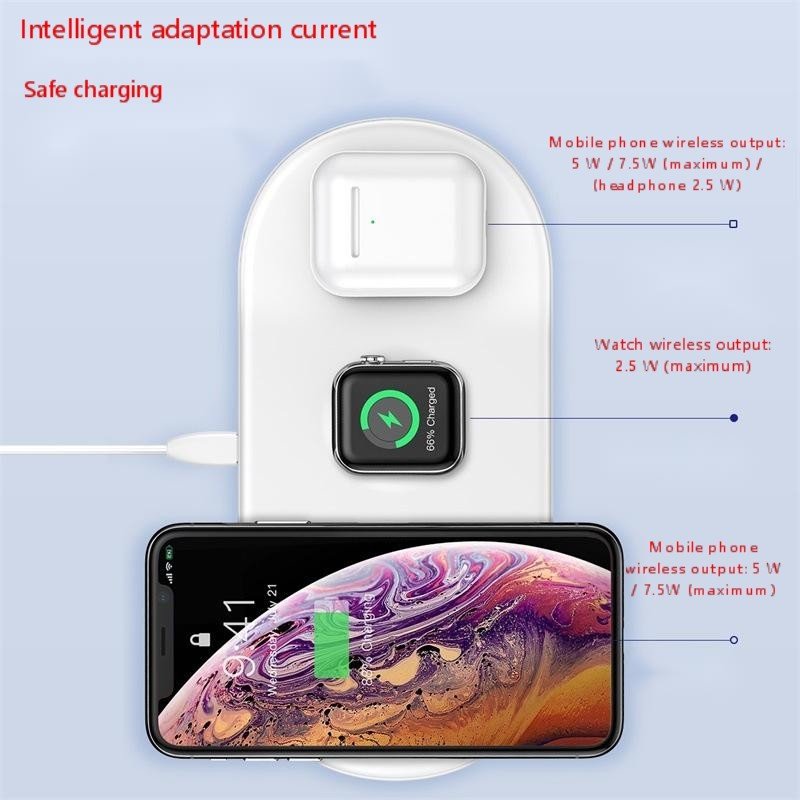 Smart Three - in - one Wireless Charger Mobile Desktop Charger - Zambeel