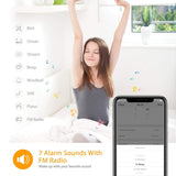 Smart Version APP Controlled WIFI 7 Color Changing Digital Wake Up Light - Zambeel