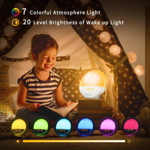 Smart Version APP Controlled WIFI 7 Color Changing Digital Wake Up Light - Zambeel