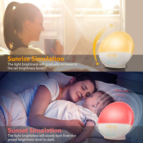 Smart Version APP Controlled WIFI 7 Color Changing Digital Wake Up Light - Zambeel