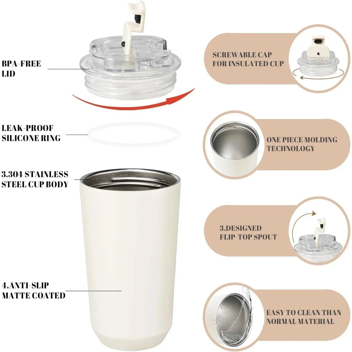 SMEG - Stainless Steel Vacuum Insulated Tumbler Mug - Zambeel