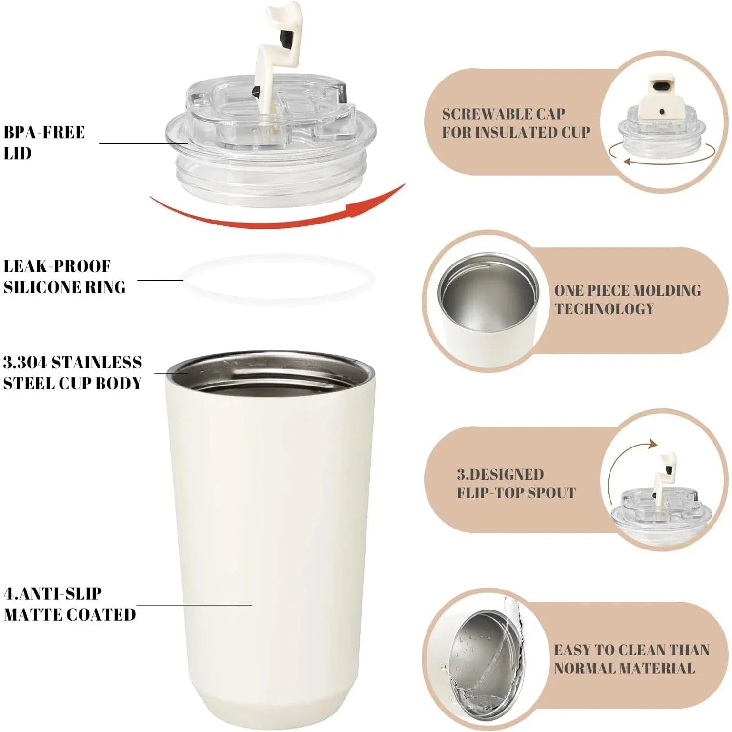 SMEG - Stainless Steel Vacuum Insulated Tumbler Mug - Zambeel