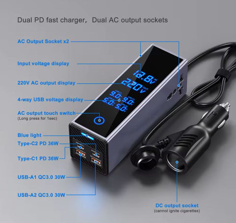 Socket Car Power Inverter © - Zambeel