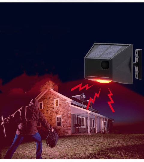 Solar Infrared Body Sensing Remote Control Alarm Lamp - Zambeel