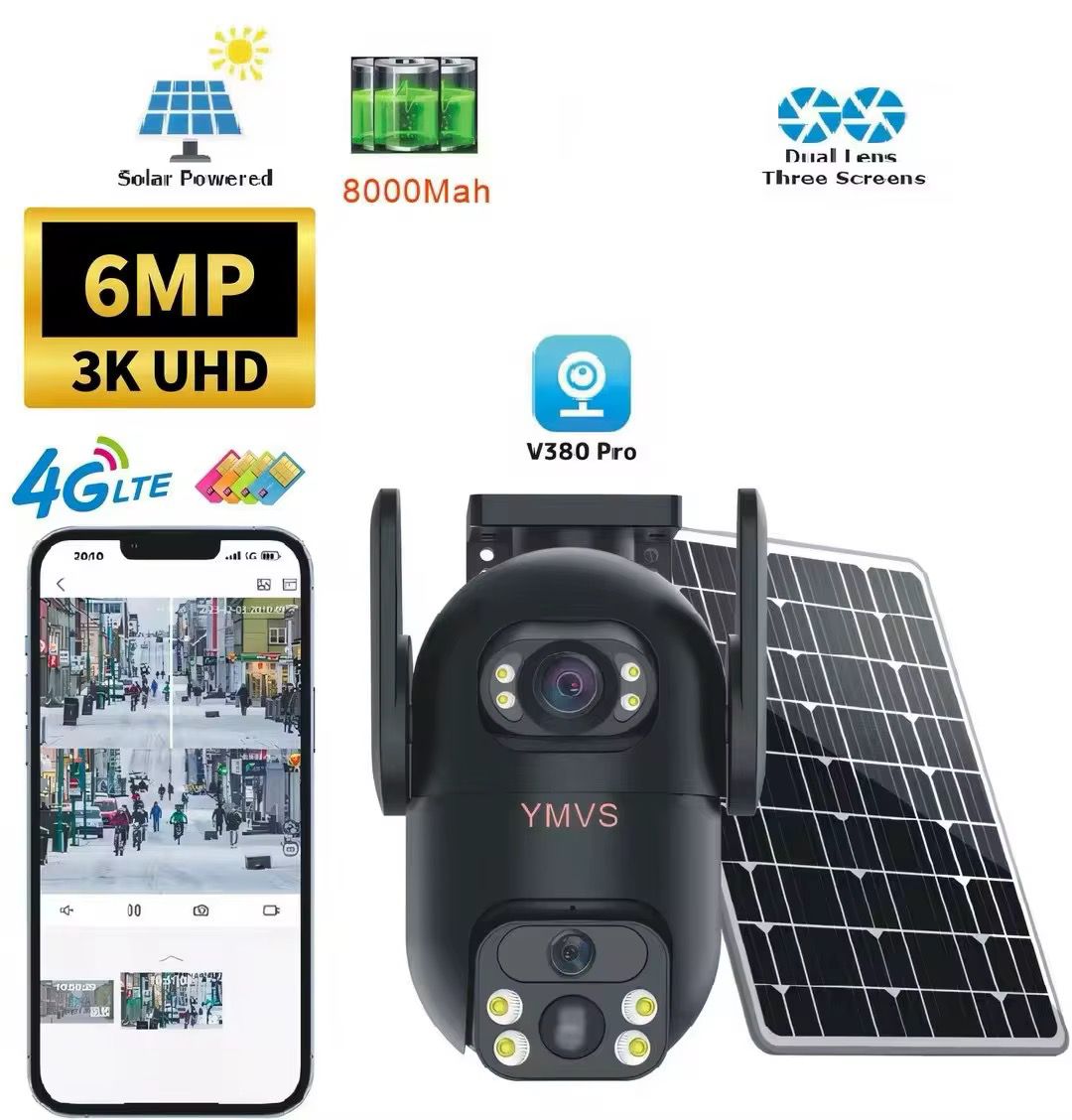 Solar Powered Security Camera - Zambeel