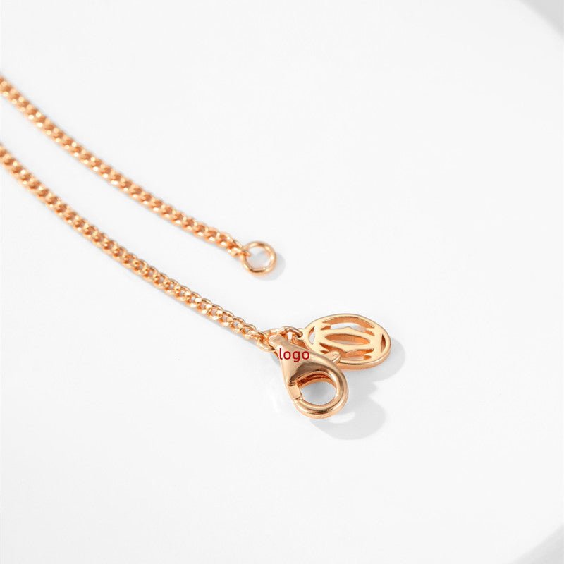 Square Three - color Ring Necklace Interlocking Clavicle Chain - Zambeel