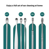 Stainless Steel Ear Pick Set with Keychain Case - Zambeel