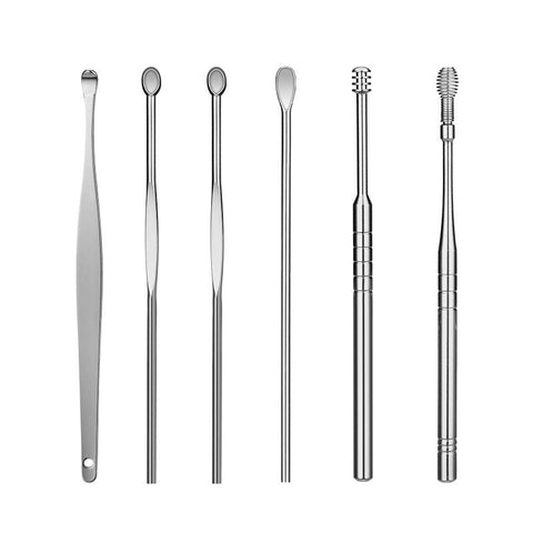 Stainless Steel Ear Pick Set with Keychain Case - Zambeel
