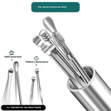 Stainless Steel Ear Pick Set with Keychain Case - Zambeel