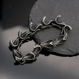 Stainless Steel Men's Bracelet Snake Head - Zambeel