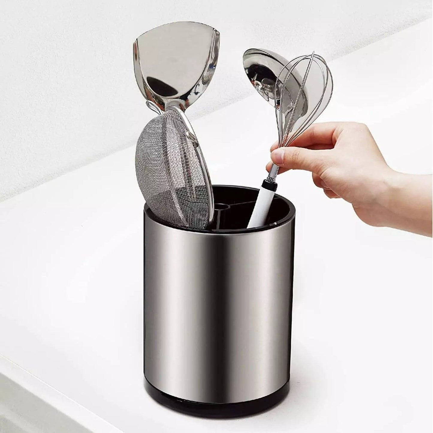 Stainless Steel Rotating Storage Bucket - Zambeel