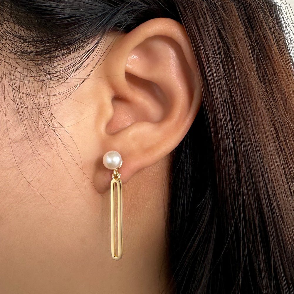 Sterling Silver Earrings Natural Baroque Pearl - Zambeel