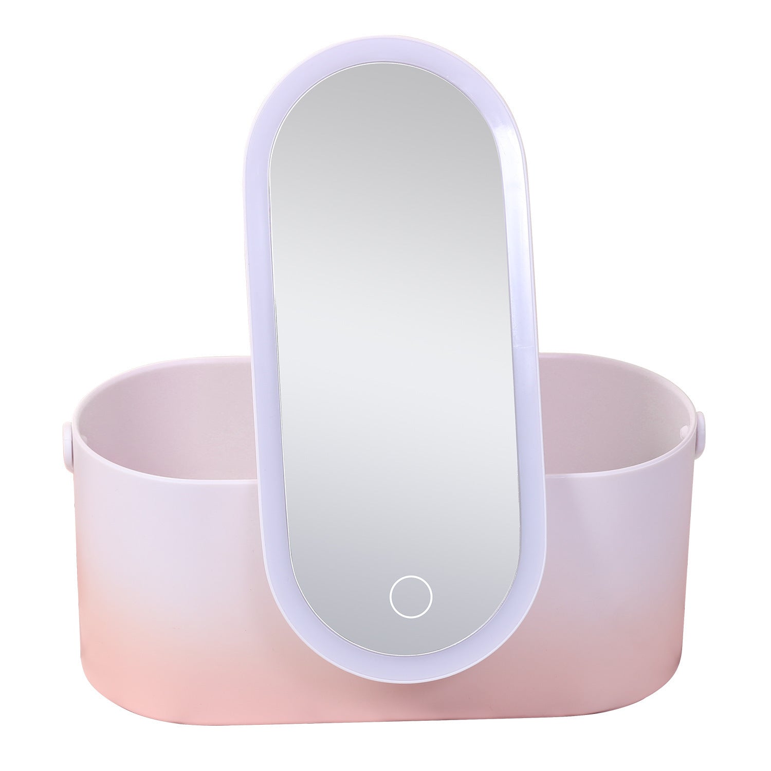 Storage Box LED Makeup Mirror Portable Portable Travel Makeup Organizer Carrying Box With Mirror LED - Zambeel