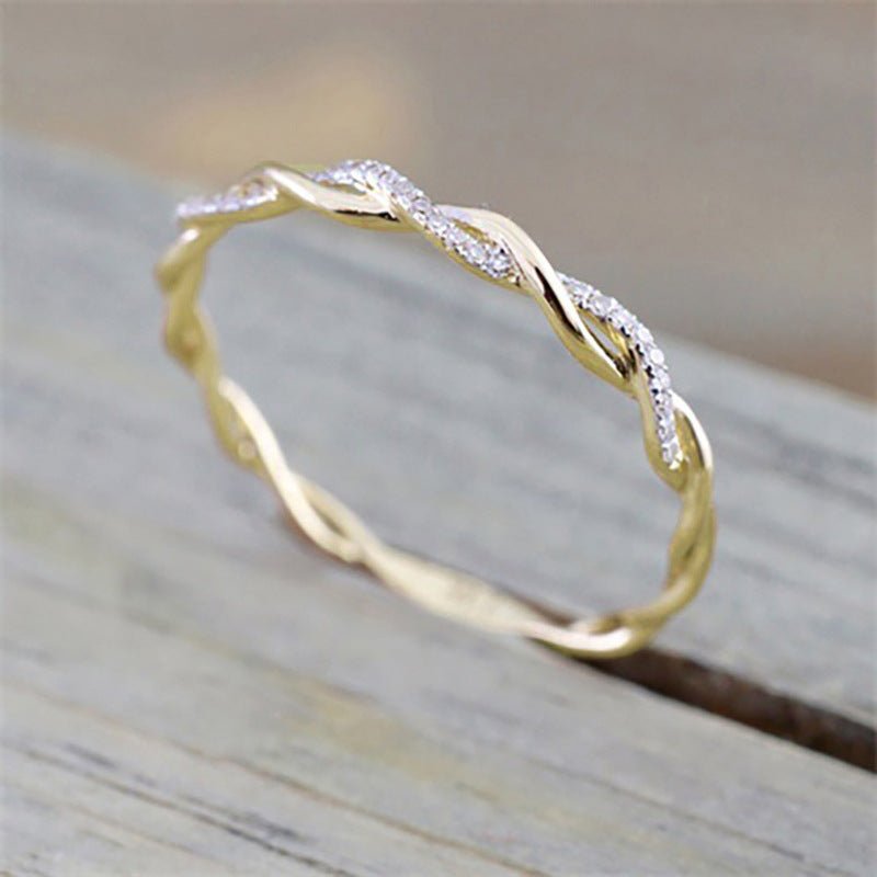 Stylish Personalized Twisted - rope Ring - Zambeel
