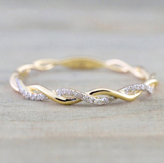 Stylish Personalized Twisted - rope Ring - Zambeel