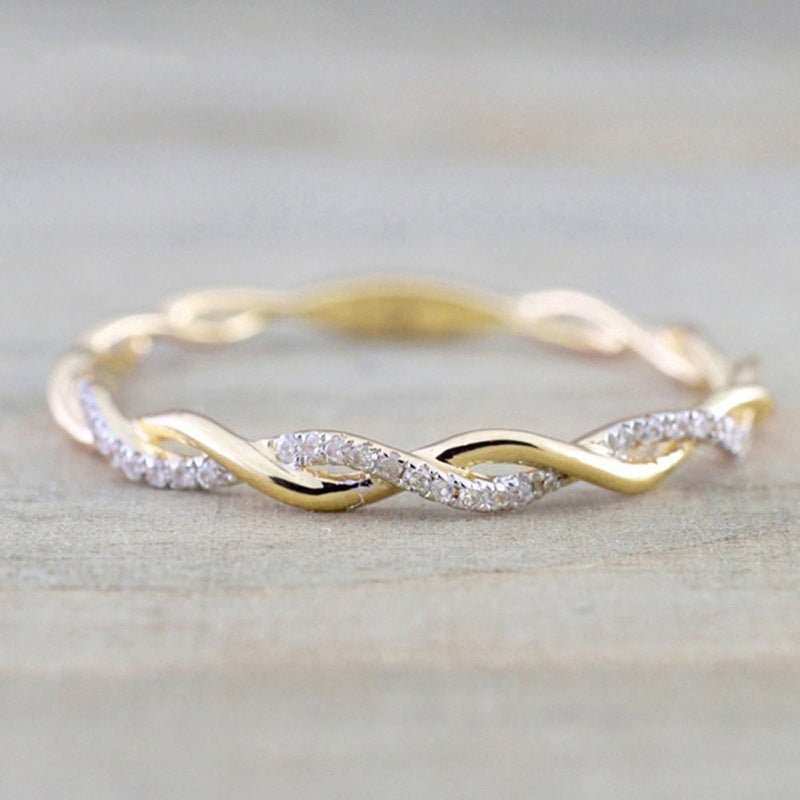 Stylish Personalized Twisted - rope Ring - Zambeel